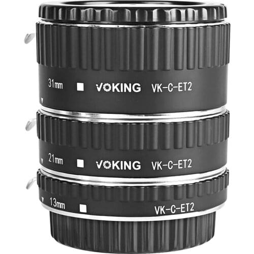 Voking Auto Focus Metal Extension tube Adapter Ring VK-C-ET2 for Canon Mark II III 6D 7D 50D 60D 70D 550D 600D1100D T3i T4i T5i