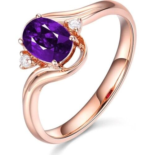 Fashion Ring 925 Silver Jewelry with Amethyst Zircon Gemstone Open Finger Rings Ornaments for Women Wedding Party Gift Wholesale