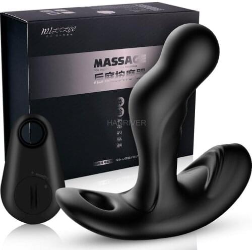 Male prostate massager rotate backyard vibration equipment wireless remote control adult supplies