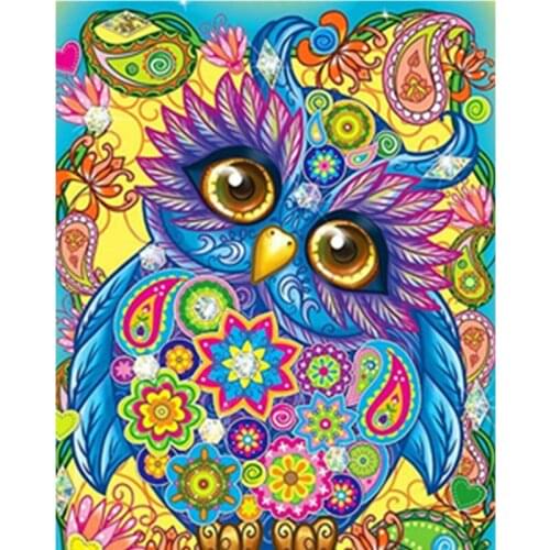 Cute And Cute Colorful Owl Animal DIY Digital Painting By Numbers Modern Wall Art Canvas Painting Unique Gift Home Decor 40x50cm