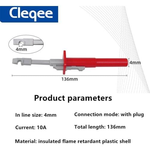 NEW Cleqee P5006 2Pcs Insulation Piercing Test Clip Set Alligator Probes For Car Circuit Detection