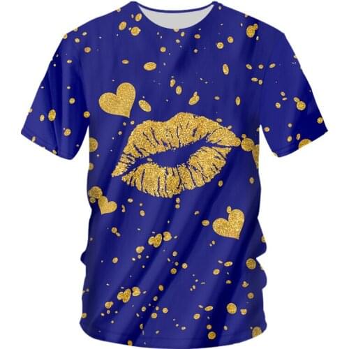 New t-shirt mens and womens hip hop fitness 3D printing tie dye T-shirt