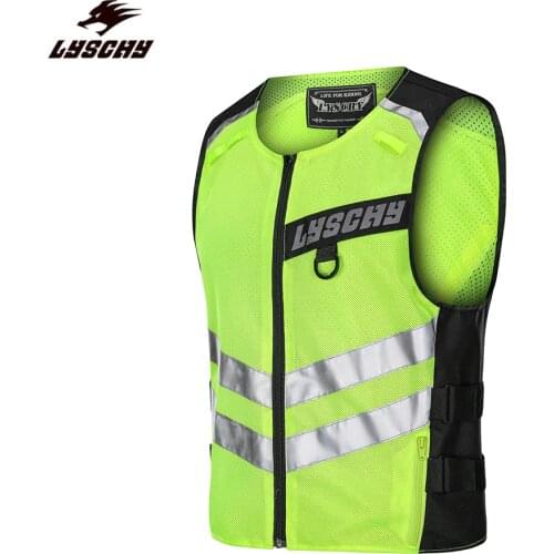 New LED Light Sport Motorcycle Reflective Vest High Visibility Racing Ridind Safety Vest Fluorescent Sleeveless Jacket Moto Gear