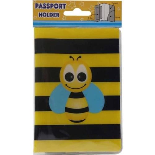 Newest Lovely Bees Animals Passport Holder PVC Leather Travel Passport Cover Case Card ID Addres Holders 14cm*10cm