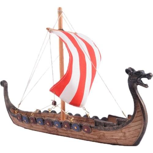Resin Crafts Desktop Adornment Ornaments Decorations Dragon-boat Shape Design for Home Office
