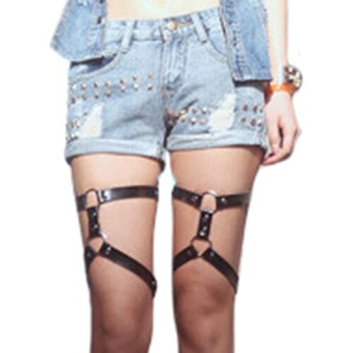 Sexy Bondage Harness Woman Garter Stocking Waist To Leg Harness Thigh Garters Belt Belt Gothic Body Belts Sexy Lingerie Seks Lea