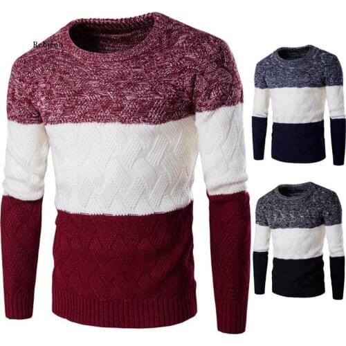 Casual Sweater Men Slim Fit Knitwear Outwear Warm Winter Sweaters