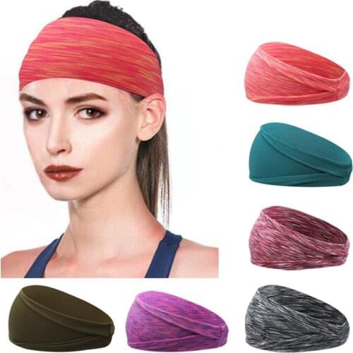 Absorbent Sport Sweat Headband Elastic Sweatband for Men and Women Yoga Hair Bands Head Sweat Bands Gym Sports Safety