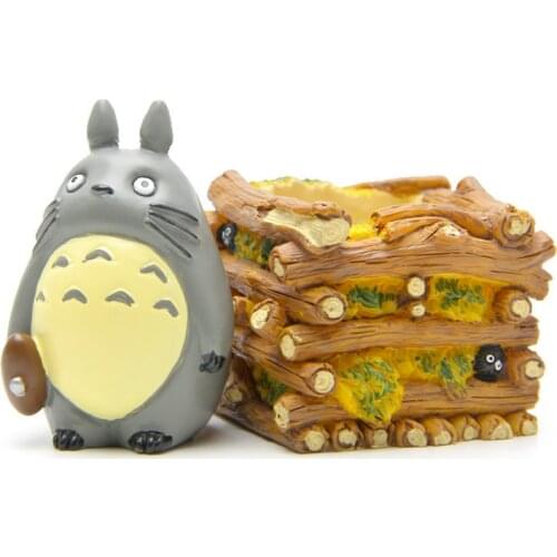 SaiDeKe Resin Hayao Miyazaki Totoro Figurines mini flower pot ornaments fairy Potted Garden moss gnome decoration Miniatures