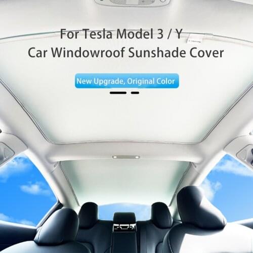 For Tesla Model 3 2021 Car Sunshade Cover Black Grey Skylight Blind Shading Car Window Sun Shade Net for Tesla Model Y Dropship