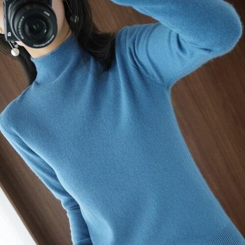 Autumn Winter New Women Sweater Turtleneck Cashmere Sweater Women Knitted Pullover Fashion Keep Warm Long Sleeve Loose Tops