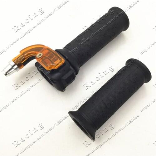Twist Throttle w Right Hand Grips Set for 2 Stroke ATV Quad Go Kart Scooter Dirt Pocket Mini Motor Bike Motorcycle Motocross