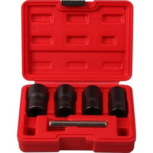 5Pcs/Set Universal Car Truck Tire Drive Impact Twist Sockets Locking Wheel Nut Remover Bolt Stud Extractor 17mm 19mm 21mm 22mm