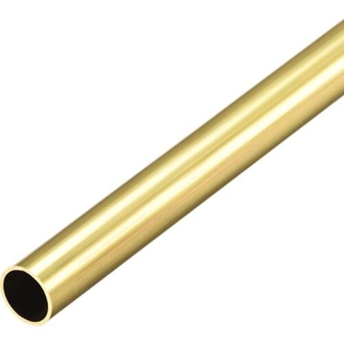 Uxcell Brass Round Tube 300mm Length 9mm OD 0.5mm Wall Thickness Seamless Straight Pipe Tubing