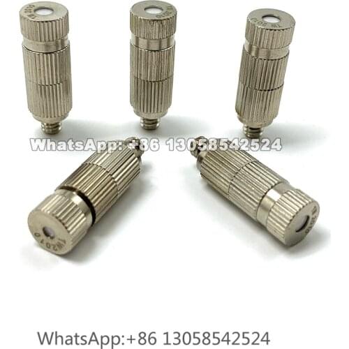 High Pressure Nickel Plated Brass Misting Nozzle, Anti-drip Nozzle with Filter, Fog Misting Nozzle Garden Sprayer