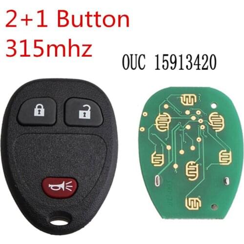 XRSHKEY New Remote Key Control 2+1 button with panic button KOBGT04A 315Mhz smart car key 3 button