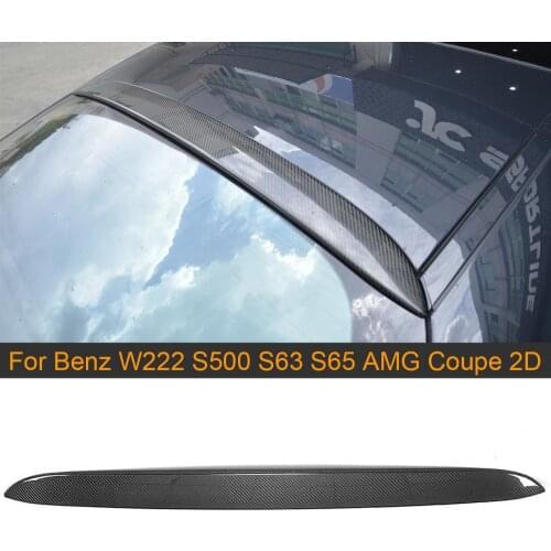 Carbon Fiber Rear Roof Spoiler Wing For Mercedes-Benz W222 S Class S500 S63 S65 AMG Coupe 2D 2014-2018 Roof Spoiler Boot Lip FRP
