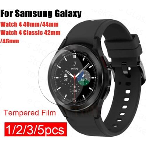 Tempered Glass Film For Samsung Galaxy Watch 4 40mm 44mm Watch4 Classic 42mm 46mm HD Clear Full Screen Protector Film
