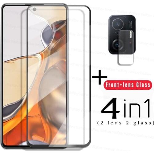 Tempered Glass For Xiaomi 11T Pro Glass For Xiaomi 11T Pro Screen Protector Full Cover Glass For Xiaomi 11T 10T Pro Lens Film