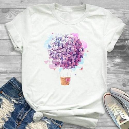 Women 2020 Summer Short Sleeve Flower Fashion Lady T-shirts Top T Shirt Ladies Womens Floral Graphic Female Tee T-Shirt