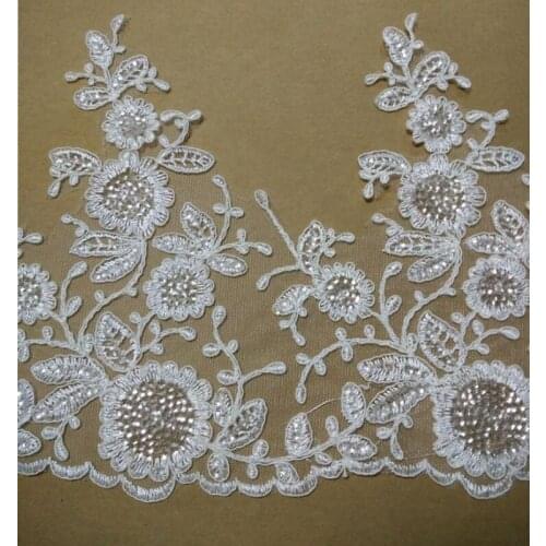 1yard New Wedding Gauze Tiara Is Acted The Role of Lace Lace Fabric Sweet Handiwork Is Acted The Role of Rice White Sequin