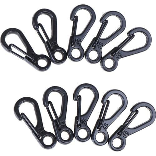 10Pcs/set Spring Hooks Backpack Clasps Climbing Carabiners Equipment Survival Snap Hook Keychainl Buckle Bag Hook Holder