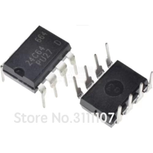 10PCS/Lot 24C64 DIP8 AT24C64 AT24C64N Chip Integrate DIP-8 NEW