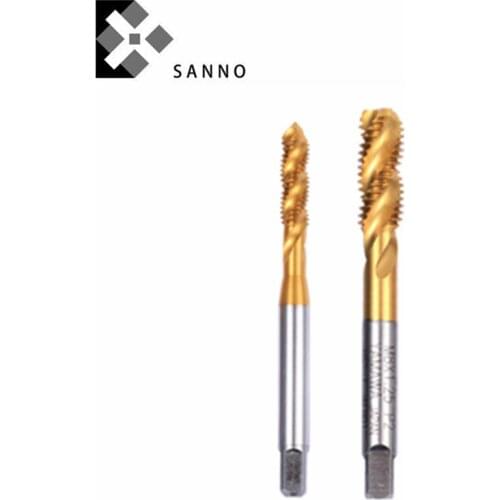 10pcs/lots M2/M2.5/M3/M3.5/M4/M5/M6/M8/M10/M12 YAMAWA nitride high speed steel spiral tap special stainless steel screw taps