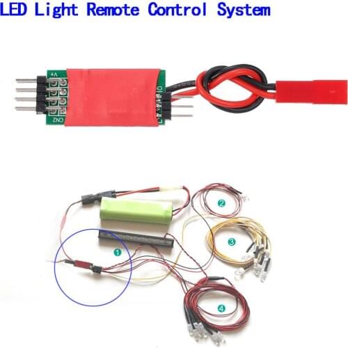 3CH LED Light Remote Control Switch System Turn On/Off Independent Powered for Traxxas Hsp Redcat Rc4wd Tamiya Axial Rc Car