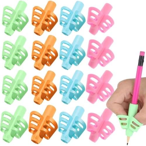 3 Pieces / Set Cartoon Animal Non-Toxic Children Pencil And Pen Holder Help Pen Posture Correction Tool Office School Supplies