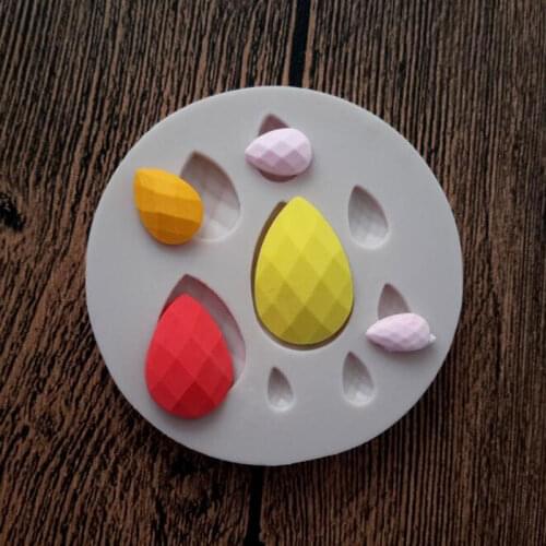 3D Droplet-shaped Diamond Jewelry Silicone Fondant Mould Chocolate Cake Decorating Baking Sugar Mold MF263