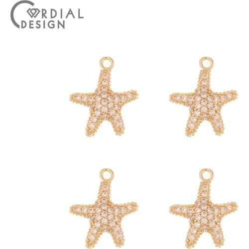 Cordial Design 50Pcs 12*15MM DIY Pendant/Jewelry Findings & Components/Earring Making/Earrings Accessories/Hand Made/CZ Charms
