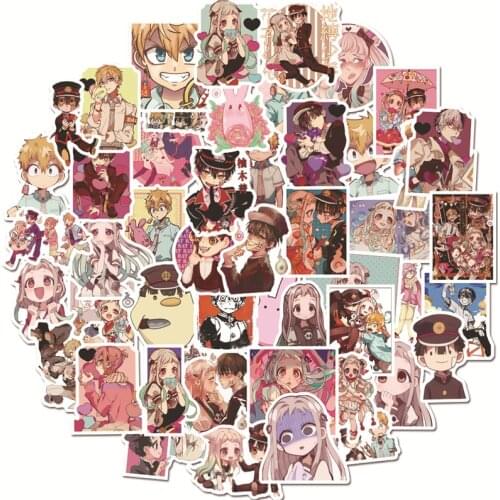 50PCS New Anime Kawaii Toilet Bound Hanako Kun Stickers DIY For on Guitar Laptop Phone Ps4 Luggage Cute Sticker