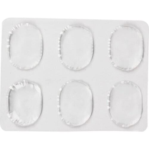 6pcs/set Snare Drum Mute Pad Drum Damper Gel Pads Snare Tom Drum Muffler Mute Transparent Percussion Instrument Accessories
