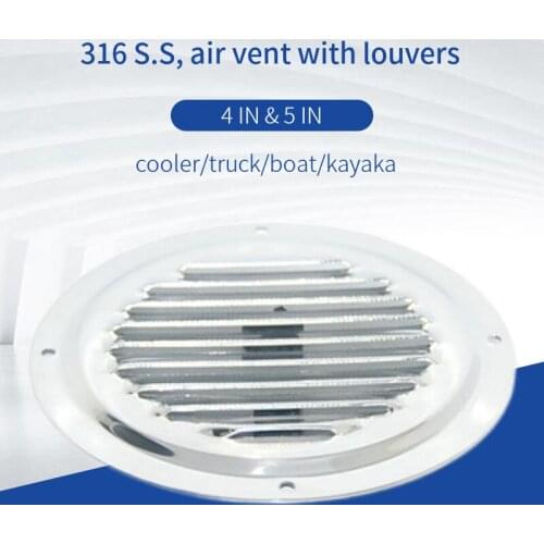 Marine hardware accessories 316 stainless steel air vent with louvers
