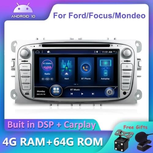 Bosion 2 Din Car Radios Car Multimedia player For Ford Focus S-Max Mondeo Galaxy C-Max With DSP CarPlay IPS Wifi
