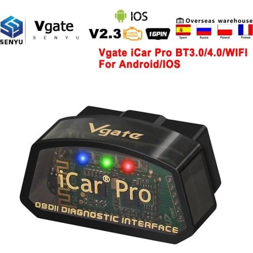 Vgate iCar Pro ELM327 v2.2 OBD2 Bluetooth WIFI Scanner Code Reader OBD2 Car Diagnostic Auto tool For Android/IOS PK ELM 327 V1.5