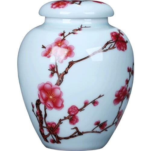 Household half-kilogram tea pot Ceramic Pu'er waking tea pot Storage sealed pot Large Jingdezhen ceramic pot tea pot