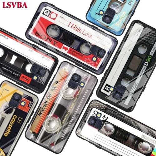 Classical Old Cassette For Samsung Galaxy A750 A9 A8 A7 A6 A5 A3 Plus 2018 2017 2016 Super Bright Glossy Phone Case Cover