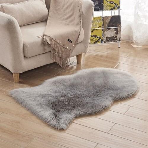 Fur Soft Fluffy Rug Bedroom Large Plush Rugs Irregular Shape Hand Washable Floor Mat Door Mat Home Decoration