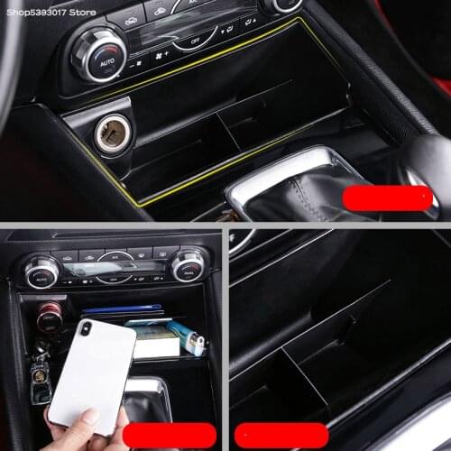 Car Central Control Multifunctional Storage box Car Multi-grid Storage Box For Mazda CX-5 CX5 2017 2018 2020 2021 Accessories