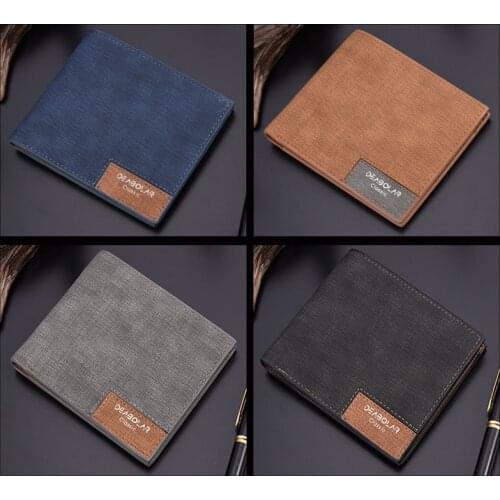 2020 Hot Mens Short Wallet Casual Canvas Wallet Horizontal Slim Simple Ticket Holder Tide