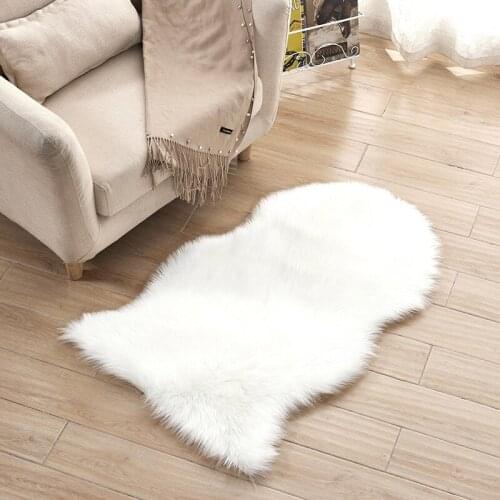 Soft Sheepskin Rug Carpet Indoor Modern Silky Fur Rugs Living Room Bedroom Floor Mat Baby Nursery Rug Children Carpets