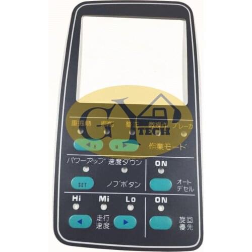 PC200-6 6D957834-70-6003 excavator monitor sticker for Komatsu excavator display guage with 3M glue