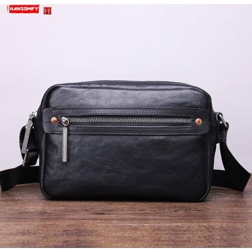 New Handmade Leather Men Shoulder Casual Bag Korean Fashion & Sports Full Grain Leather messenger Bags