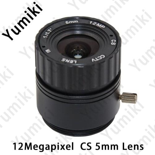 Yumiki 4K Lens 12Megapixel Fixed CS Lens 5mm 110 Degree For 4K IP CCTV Box Camera