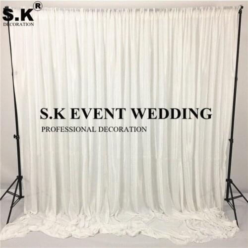 100% Poly Ice Silk Panel Backdrop Curtain Stage Background Photo Booth For Wedding Event Decoration