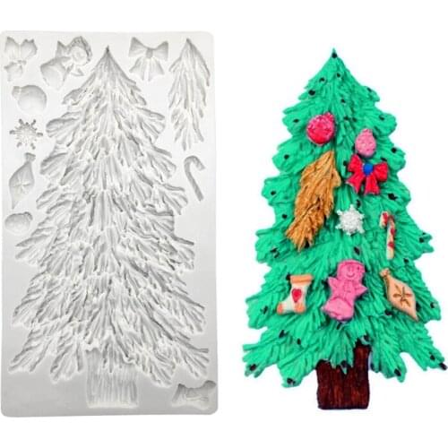Christmas Tree Silicone Mold Sugarcraft Chocolate Cupcake Baking Mold Fondant Cake Decorating Tools