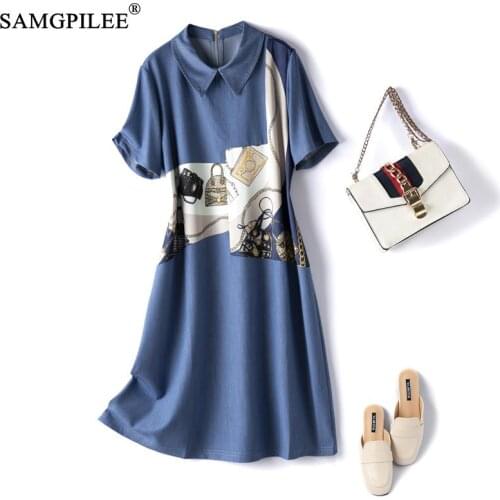 Голубые летние платья Samgpilee China At AliExpress