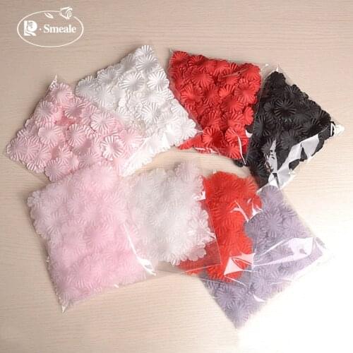 DIY Handmade 3D Flower Wedding Dress Veil Childrens Clothing Decorative Fabric Applique RS3530